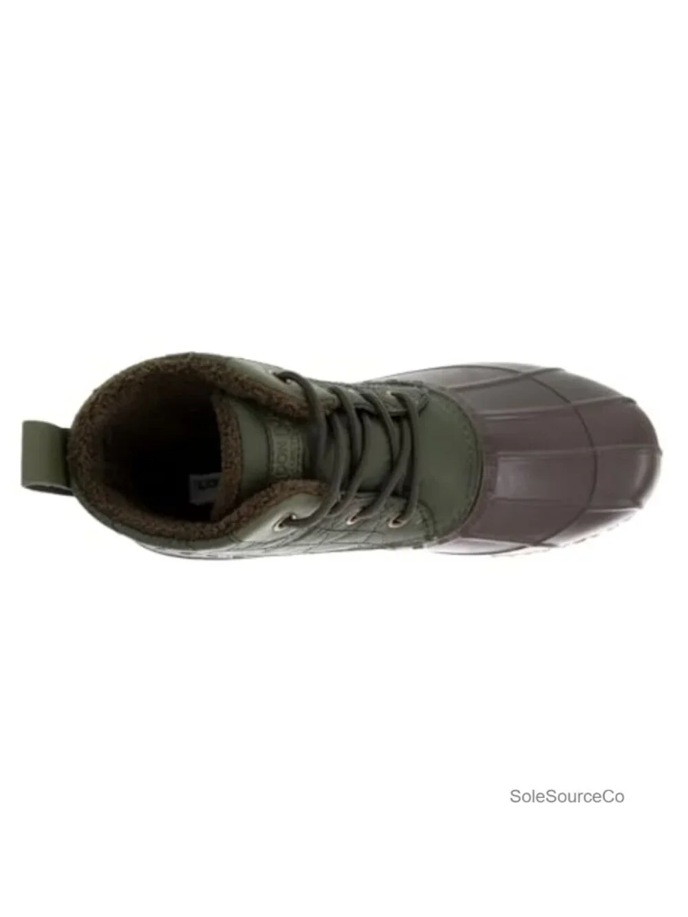 Nylon Quilted Mid-Calf Lace-Up Rain Boots Water Resistant Winter Boot